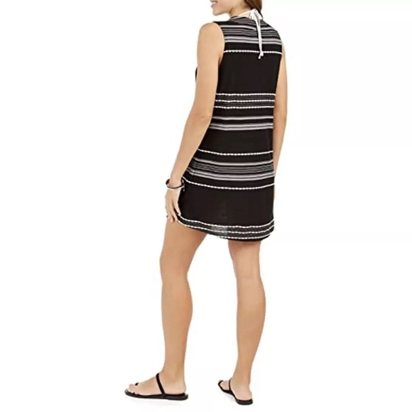 $56 Dotti Dahlia Stripe Lace-Up Front Tank Dress Cover-Up Size Large & small - Picture 2 of 4